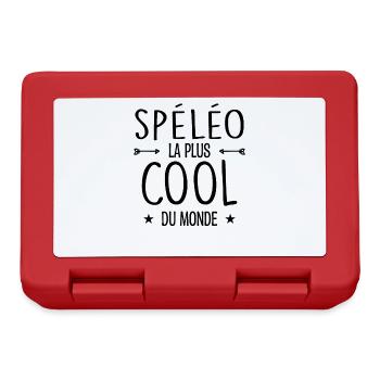 spéléologue / spéléologie / spéléo / alpiniste - Boîte à goûter - rouge - Devant