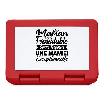 Grand-Mère Cadeau - Une Mamie Exceptionnelle, Cool - Boîte à goûter - rouge - Devant