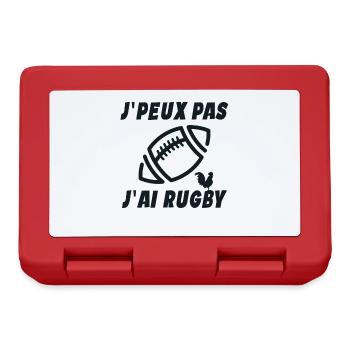 Je Peux Pas J'ai Rugby - Boîte à goûter - rouge - Devant