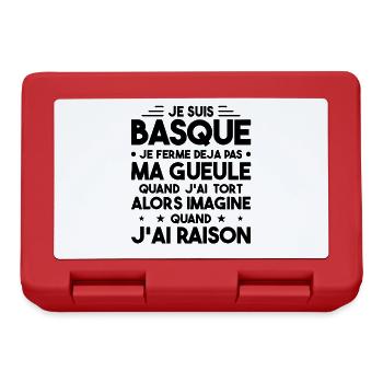 Je Suis Basque - Je Ferme Pas Ma Gueule - Boîte à goûter - rouge - Devant