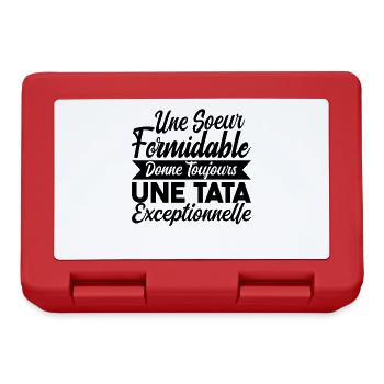 Une Soeur Formidable Donne Tata Exceptionnelle - Boîte à goûter - rouge - Devant