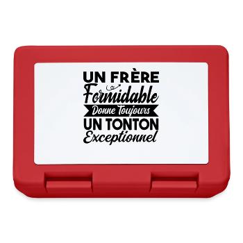 Frère Cadeau / Oncle - Un Tonton Exceptionnel - Boîte à goûter - rouge - Devant