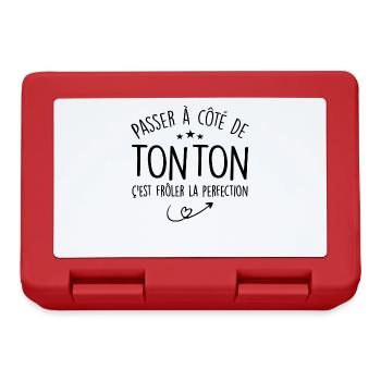 Tonton Humour, Cadeau Humour Humoristique Tonton - Boîte à goûter - rouge - Devant