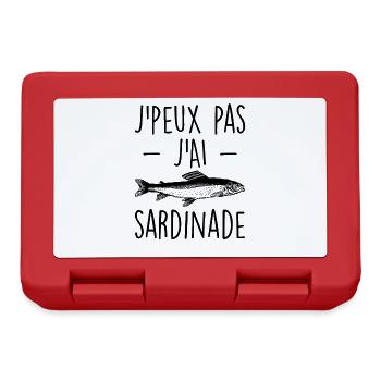 Je peux pas j'ai sardinade sardine poisson - Boîte à goûter - rouge - Devant