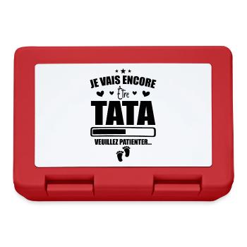 Je Vais Encore être Tata - Nouvelle Tante Cadeau - Boîte à goûter - rouge - Devant