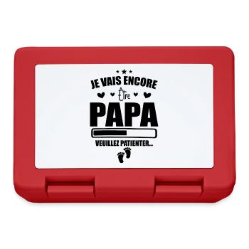 Je Vais Encore être Papa - Cadeau Futur Papa - Boîte à goûter - rouge - Devant