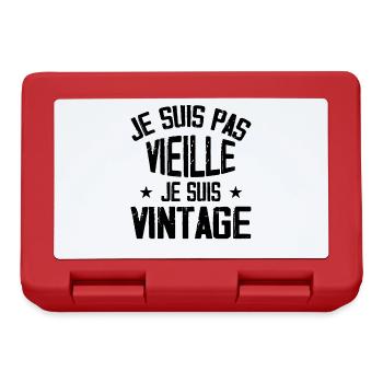 Je Suis Pas Vieille Je Suis Vintage - Boîte à goûter - rouge - Devant