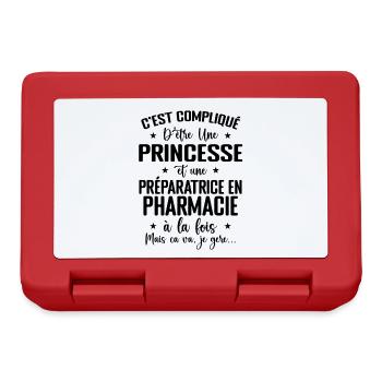 PRINCESSE ET UNE PREPARATRICE EN PHARMACIE - Boîte à goûter - rouge - Devant