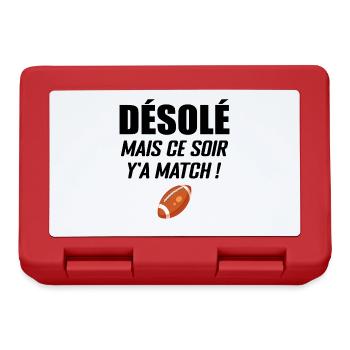 Désolé Mais Ce Soir Y'a Match - Boîte à goûter - rouge - Devant