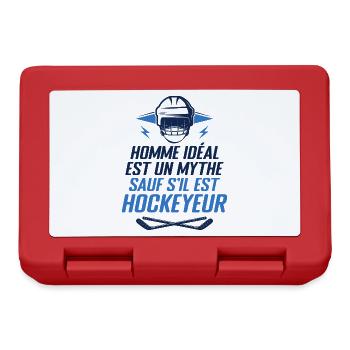 Homme idéal est un mythe sauf s'il est Hockeyeur - Boîte à goûter - rouge - Devant