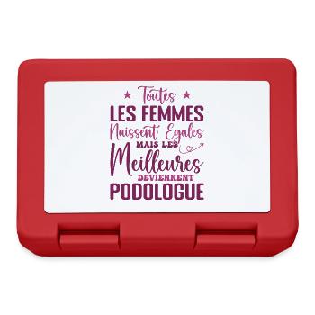 Femme et Meilleures Podologue Cadeau Podologues - Boîte à goûter - rouge - Devant