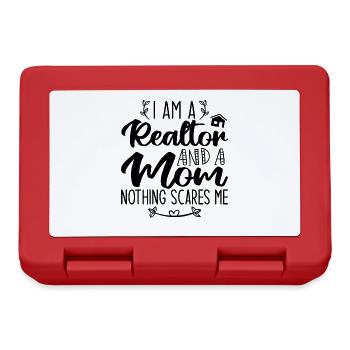 I Am A Realtor And A Mom Nothing Scares Me Realtor - Boîte à goûter - rouge - Devant