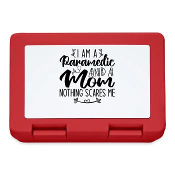 I Am A Paramedic And A Mom Nothing Scares Me - Boîte à goûter - rouge - Devant