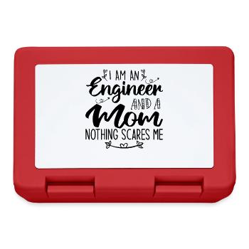 I Am A Mom And An Engineer Nothing Scares Me - Boîte à goûter - rouge - Devant