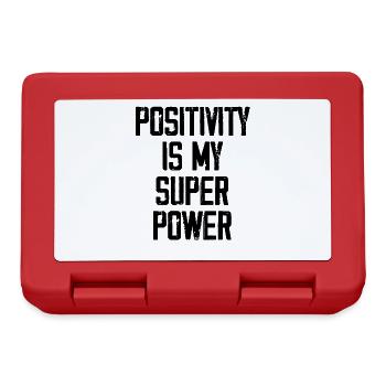 Positivity Is My Super Power - Funny - Lunchbox - red - Front
