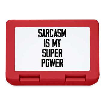 Sarcasm Is My Super Power - Funny - Lunchbox - red - Front