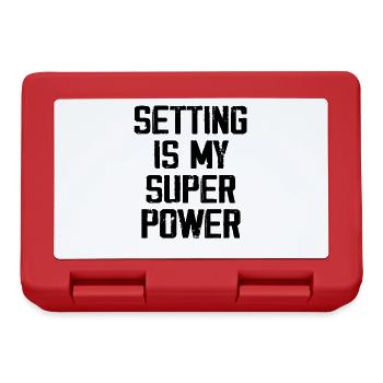 Setting Is My Super Power - Lunchbox - red - Front