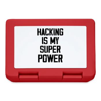 Hacken ist meine Superkraft - Brotdose - Rot - Vorne