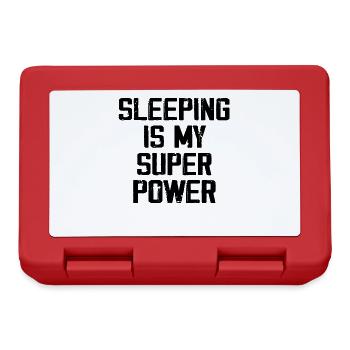 Sleeping Is My Super Power - Funny - Lunchbox - red - Front