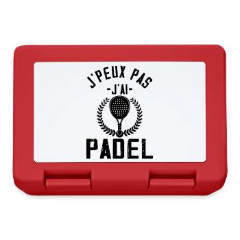 J'peux Pas J'ai Padel - Padel Raquette Padeliste - Boîte à goûter - rouge - Devant