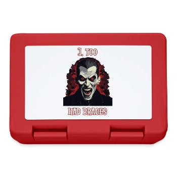 A vampire like person showing his perfect teeth - Lunchbox - red - Front