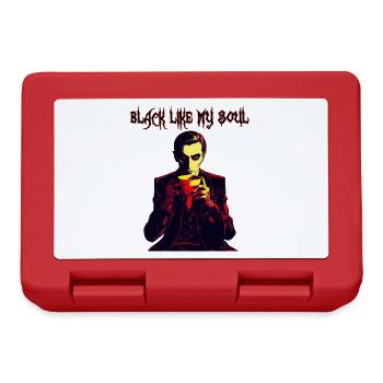 Un vampire effrayant buvant du café - Boîte à goûter - rouge - Devant