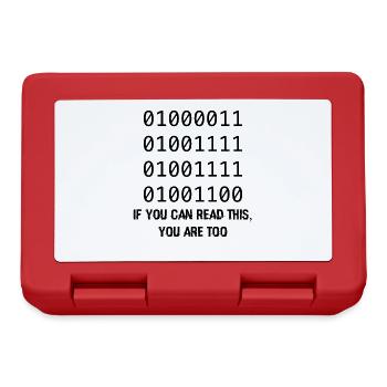 Geschenk für Computer-Binärcode-Entwickler - Brotdose - Rot - Vorne