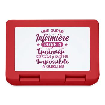 Une Super Infirmière Cadeau Femme Humour - Boîte à goûter - rouge - Devant