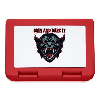Demon head, Grin and bare it. - Lunchbox - red - Front