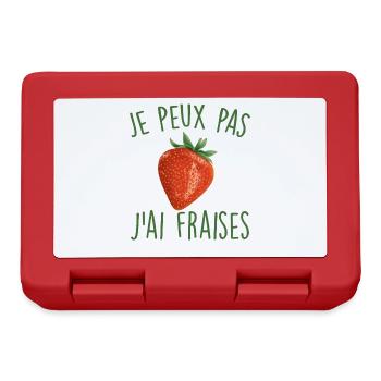 Je peux pas j'ai fraises - Boîte à goûter - rouge - Devant