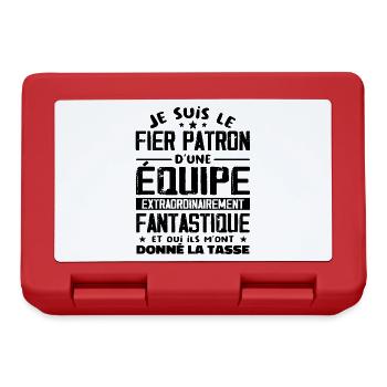 Je Suis Le Fier Patron D'une équipe - Boîte à goûter - rouge - Devant