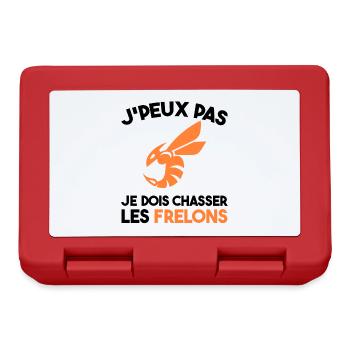 Chasseur De Frelons Insecte J'peux Pas Humour - Boîte à goûter - rouge - Devant