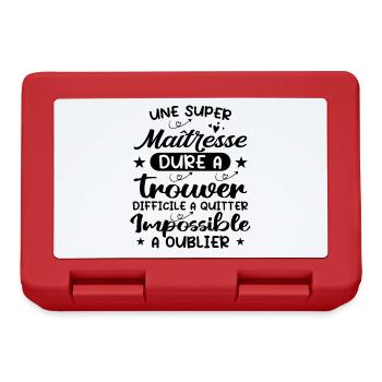 Une Super Maîtresse - Boîte à goûter - rouge - Devant