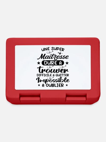 Une Super Maîtresse - Boîte à goûter - rouge