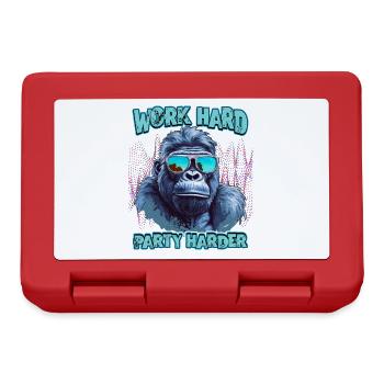 Lustiger Gorilla mit Sonnenbrille Spruch - Brotdose - Rot - Vorne
