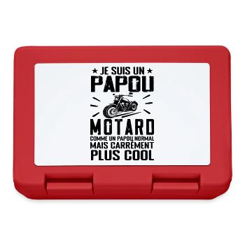 Papy Motard Grand-Père Motocyclette - Boîte à goûter - rouge - Devant