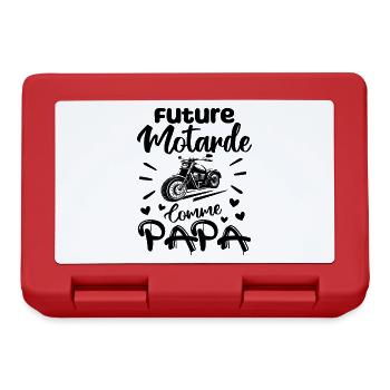 Future Motarde Comme Papa - Boîte à goûter - rouge - Devant