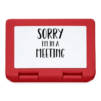 Sorry I'm in a meeting - Lunchbox - red - Front