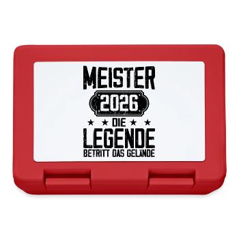 Meister 2026 Die Legende Betritt Das Gelände - Brotdose - Rot - Vorne