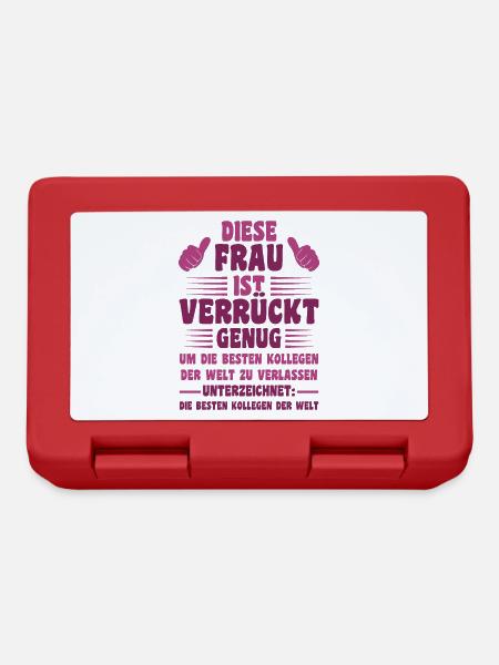 Diese Frau Ist Verrückt Abschiedsgeschenk - Brotdose - Rot