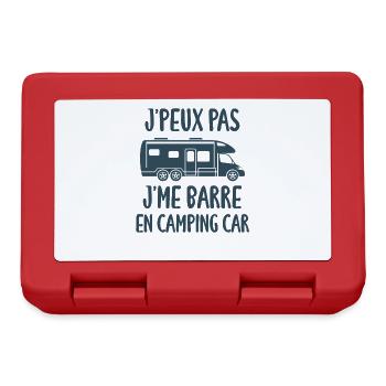 J'peux Pas J'me Barre En Camping Car - Boîte à goûter - rouge - Devant