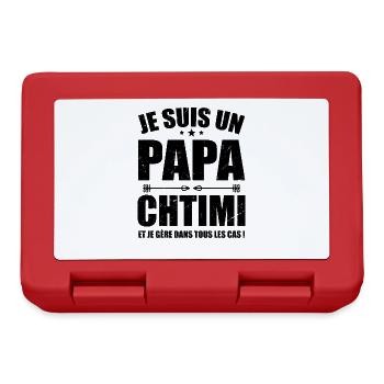 Papa CHTIMI - Boîte à goûter - rouge - Devant