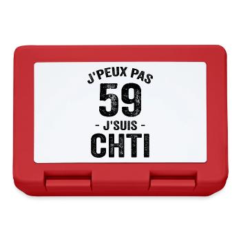 Je Peux Pas Je Suis Chti 59 - Ch'ti, chtimi - Boîte à goûter - rouge - Devant
