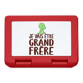 Je Vais être Grand Frère - Annonce Grand Frère - Boîte à goûter - rouge - Devant