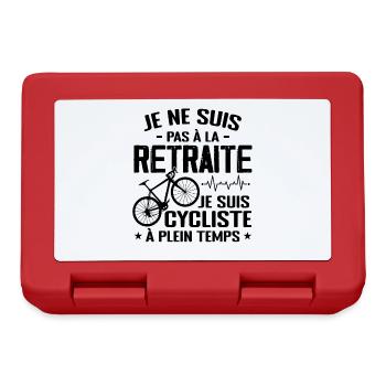 Pas À La Retraite Je Suis Cycliste À Temps Plein - Boîte à goûter - rouge - Devant