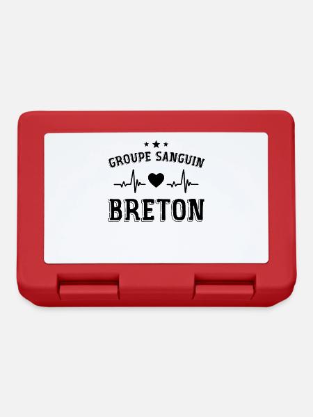 Bretagne, Bretagne humour, je suis Breton - Boîte à goûter - rouge