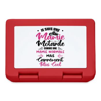 Mamie Motarde Mamou Humour - Boîte à goûter - rouge - Devant