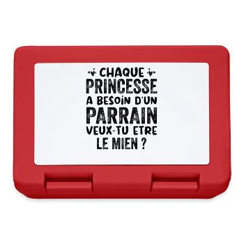 Veux Tu Etre Mon Parrain - Boîte à goûter - rouge - Devant