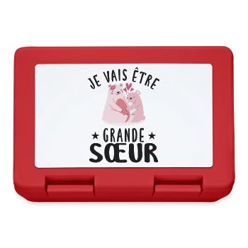 Grande-Soeur Humour Annonce Grossesse - Boîte à goûter - rouge - Devant