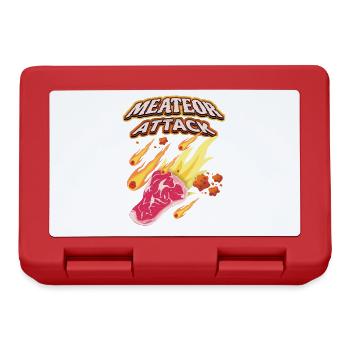 Steak, Meat, Funny Saying - Lunchbox - red - Front